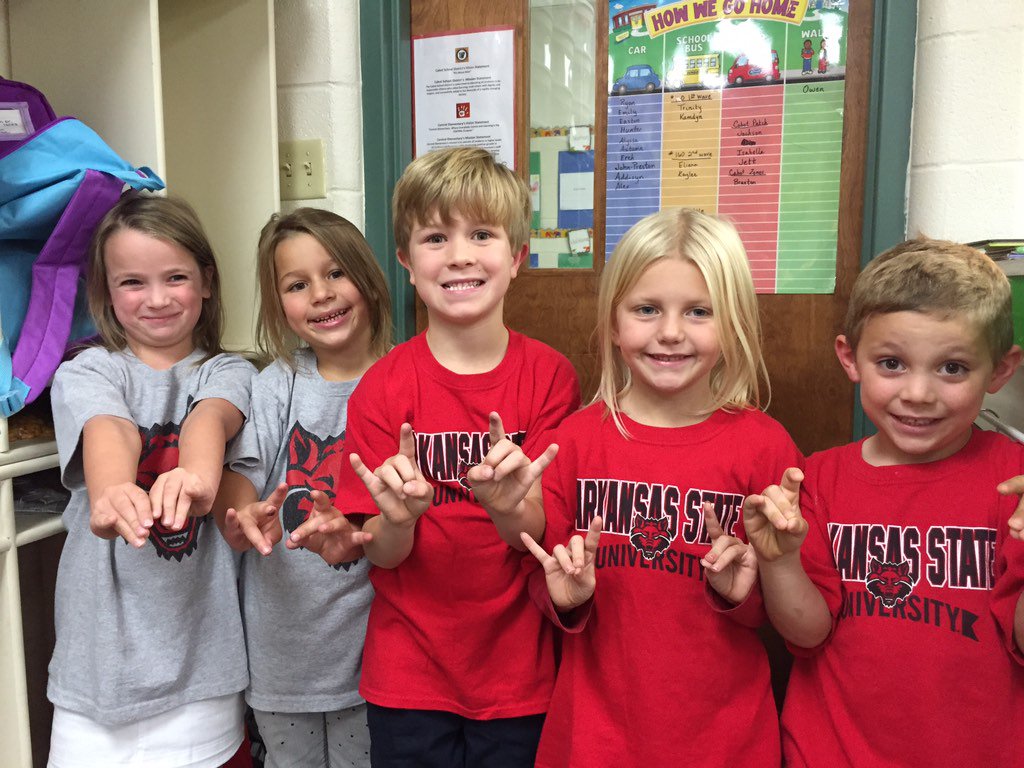 CEKinders's tweet photo. It's game day!! Red Wolves rock! #redwolfstrong https://t.co/nRrOaq7h3G
