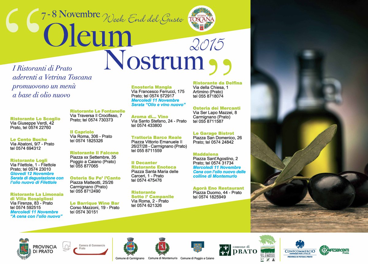 #cosebelle in programma per questo weekend: il 7 e 8 novembre torna Oleum Nostrum, appuntamento con l'#olio buono!