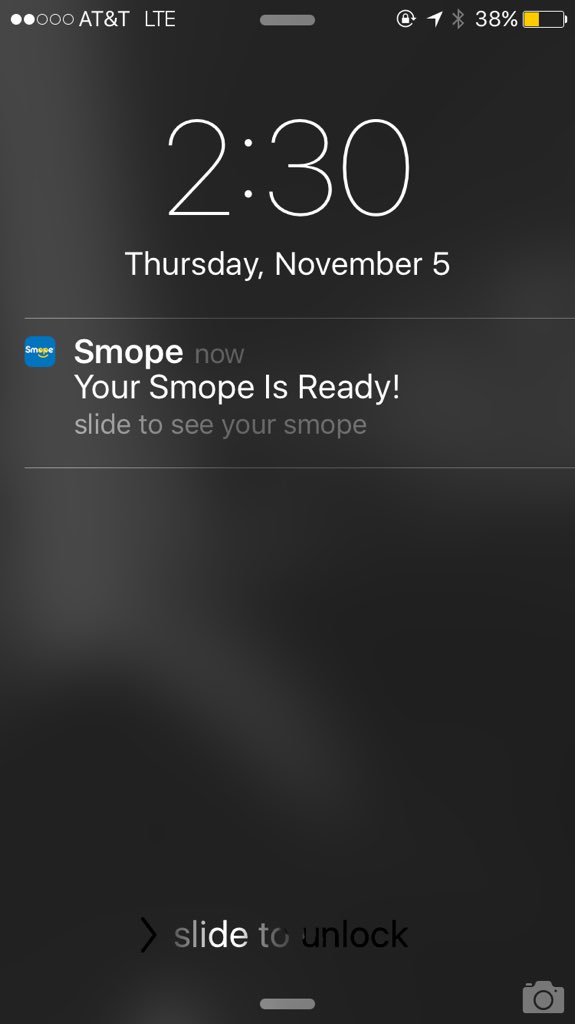 SmopeApp's tweet photo. Is your #Smope ready?! OAN: Looks like someone needs to charge their phone...😉 #GotSmope https://t.co/FbZUvl1PSC