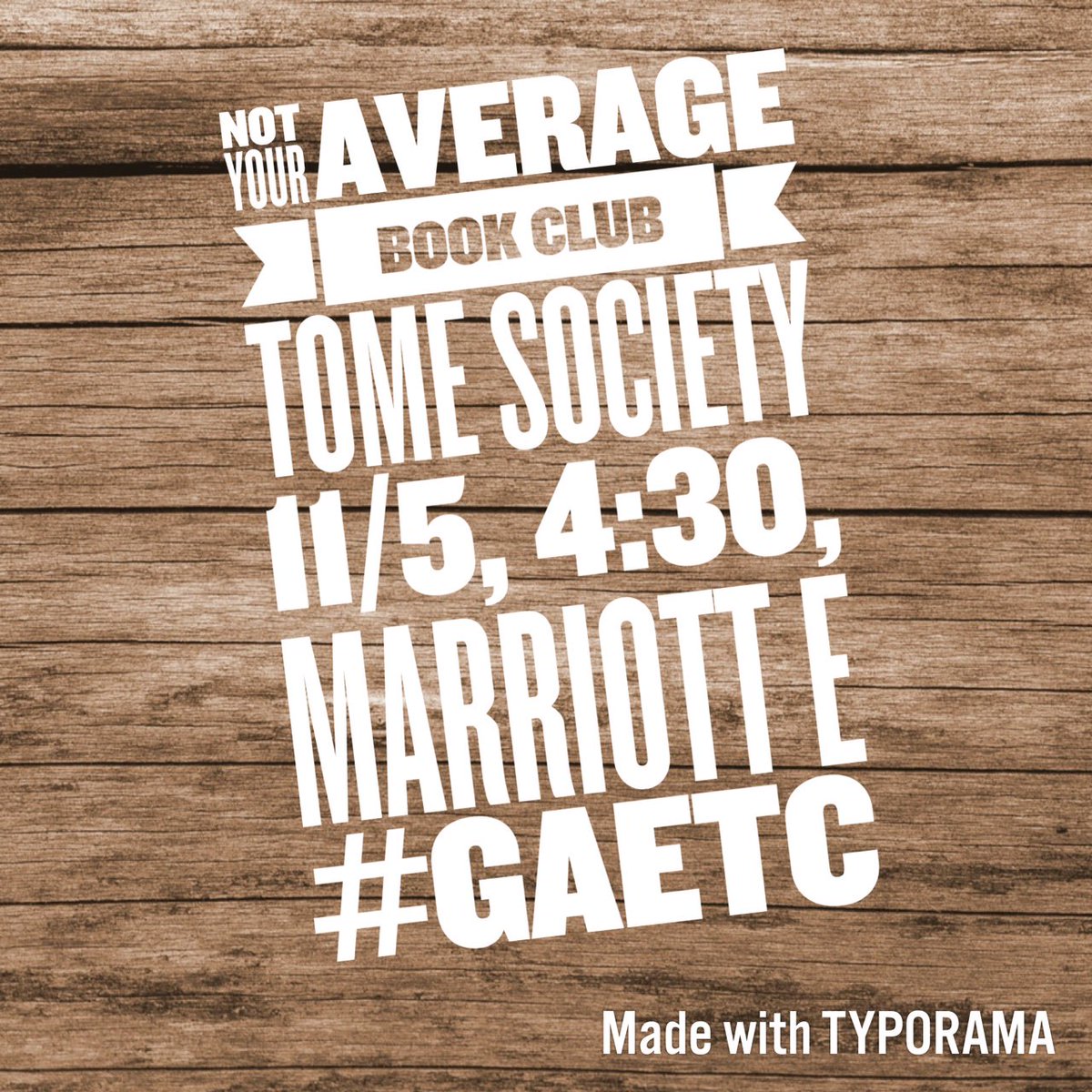 TomeSociety's tweet photo. #GaETC15 Come and learn how your book club students can connect with a larger community across Georgia. https://t.co/PCnVvk57wW