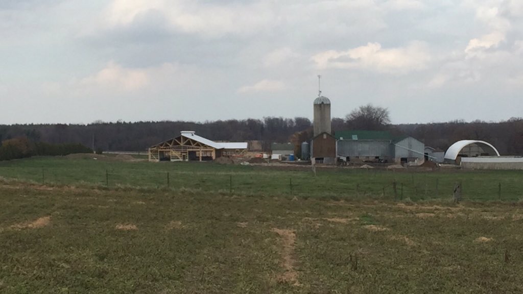 brettshute's tweet photo. A view from the back field @DairyRobot @avonbankmike @Avonbank_Ag #ontag #barn15 https://t.co/VW1L3fTfVt