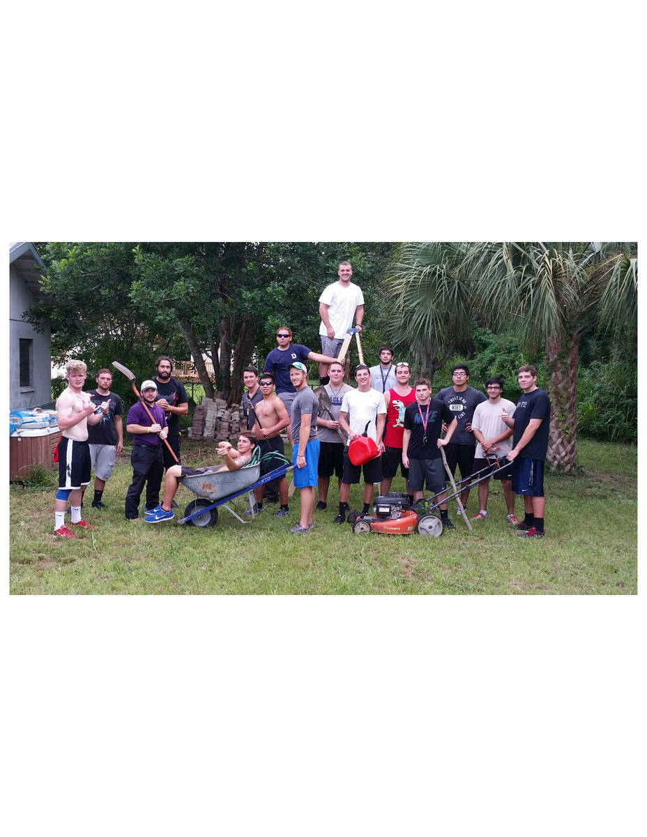 FGCUSportClubs's tweet photo. Today's #ServiceShowcase goes out to @FGCURugby for their work in helping to renovate a house for those in need! https://t.co/FREj4LYTmB