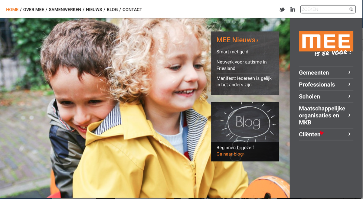 MasterMakers's tweet photo. Live! Mooie nieuwe website voor MEE Friesland. Lees de case https://t.co/XmNfLp44gd https://t.co/M1pZloVwpi