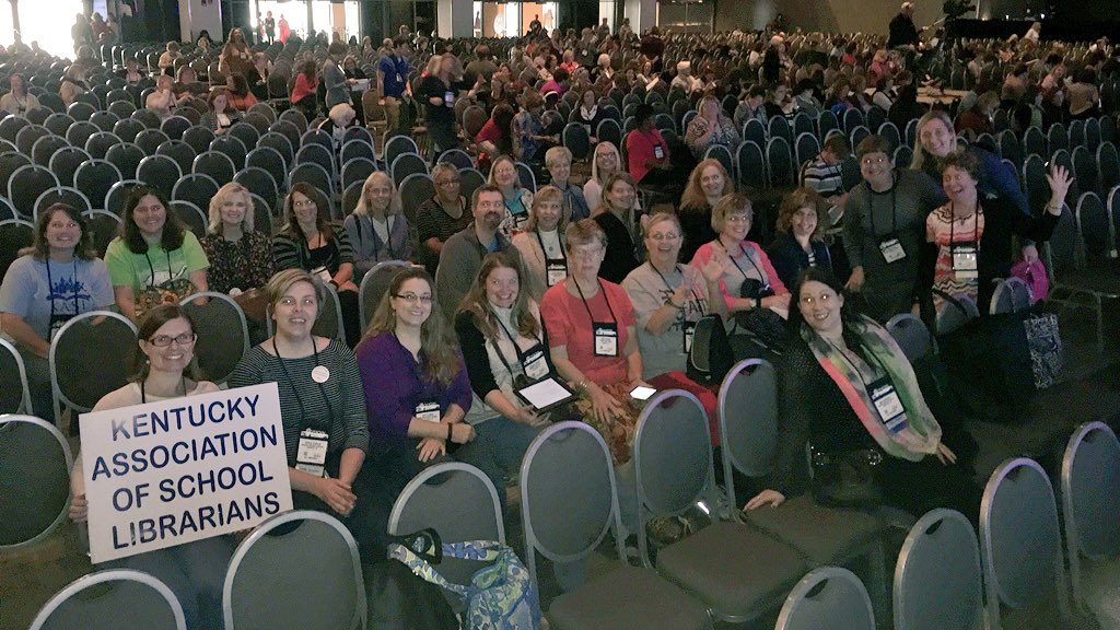 KASL_Librarians's tweet photo. KY representing! #aasl15 @terrigrief @akmansfield @reneedhale @HCHSLibrarian #kylchat https://t.co/6Kx7AvKfFk