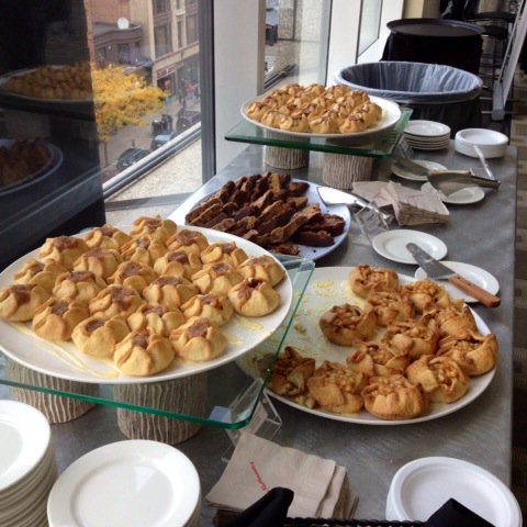 TSWeek15's tweet photo. Networking break at #TSW15 - come for the delicious goodies in the Boylston Hallway! #BlueFutures #Brownies https://t.co/QkbcSDb3fC