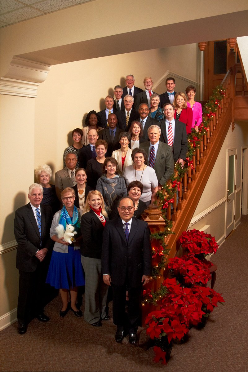 Go2UPSeminary's tweet photo. Elmo and the trustees @UPSeminary #UPSem #elmothemascot https://t.co/iSzRv4EkST