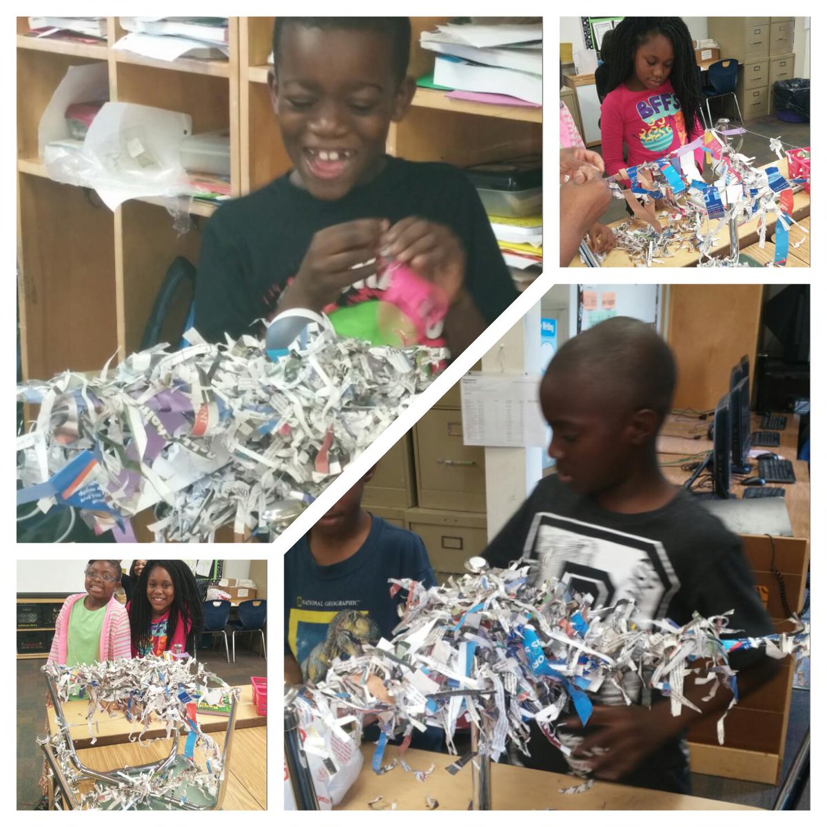 TrishPeoples's tweet photo. Birds Nest Challenge! My 3rd graders challenged to build nest that would hold an egg! Fun! #ces360 @LinebargerMonte https://t.co/HDBX6o7ZyE