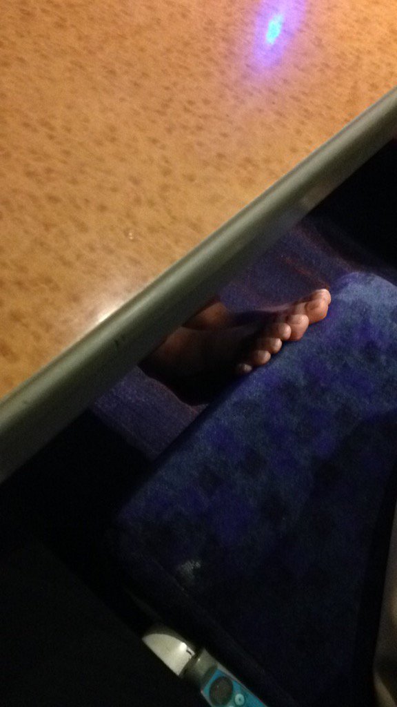 mariya246x's tweet photo. Why would you do this on the train wtf. Put your feet away i don't wanna see that shit https://t.co/BF1sp7mvQ3