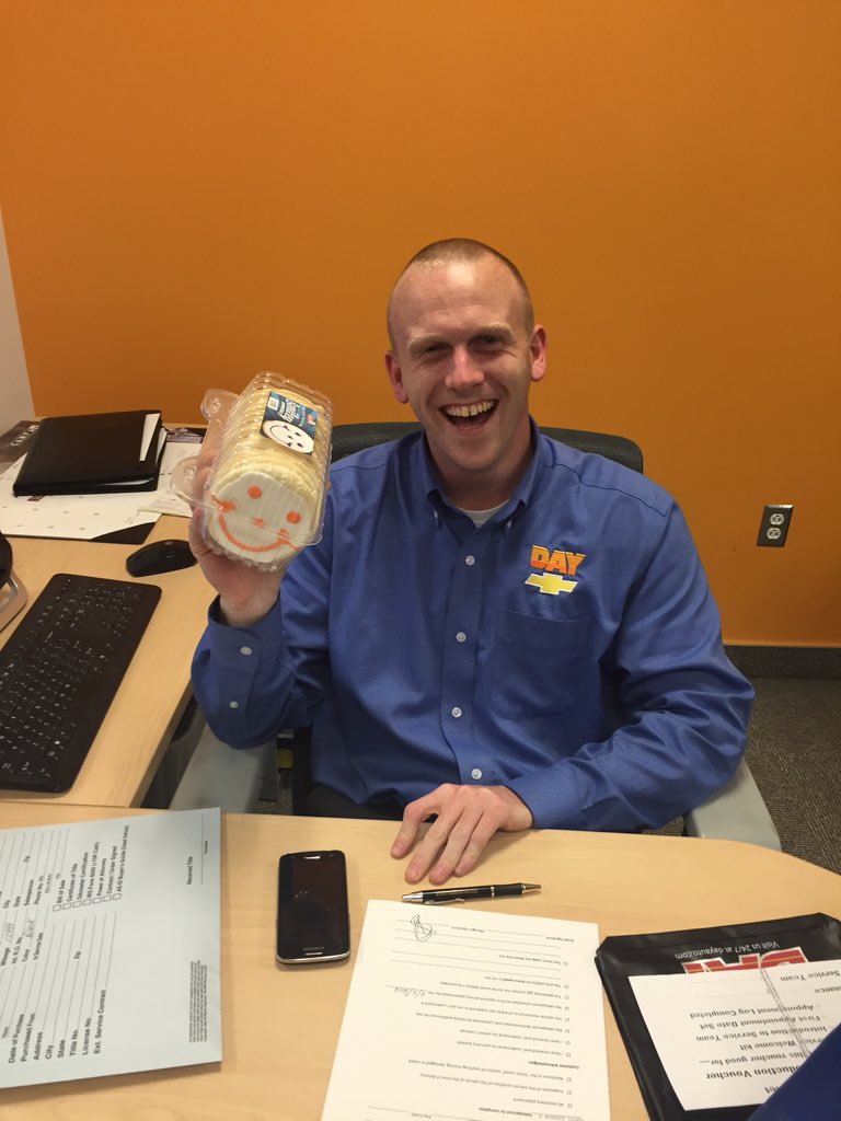 DayChevy's tweet photo. Brandon Murphy's 1st present from his #DayChevy satisfied customer https://t.co/I9MmXvQYCx