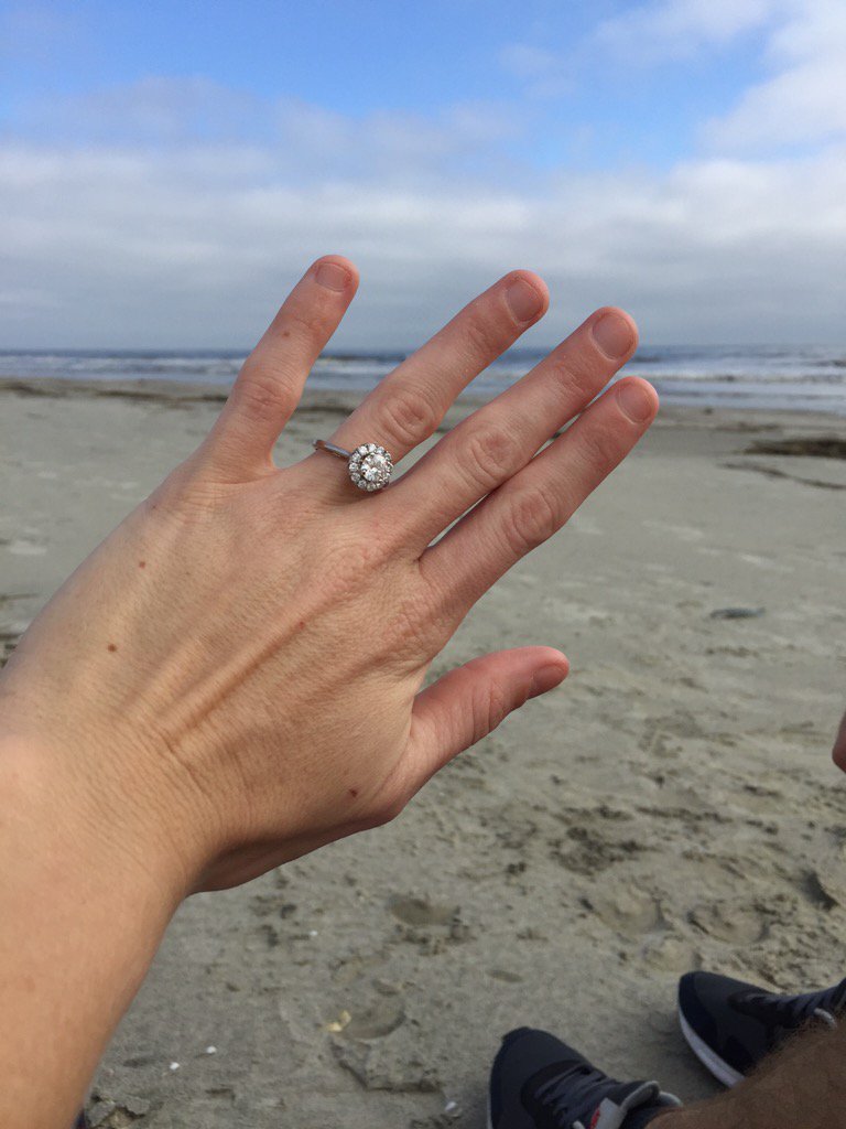 Lindsaykhawley's tweet photo. My favorite day- in my favorite place with my favorite person. I'm going to be Mrs. @johnnyhawley. (manicure coming) https://t.co/wJU20C3cNp