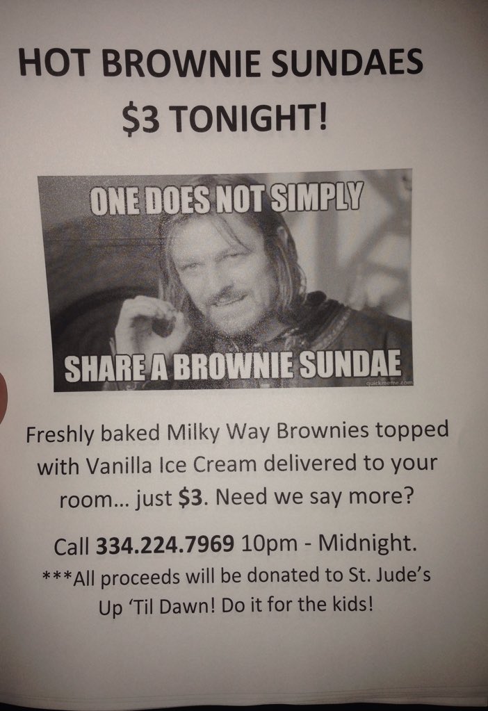 Do you like brownie sundaes?? Support UTD tonight!!