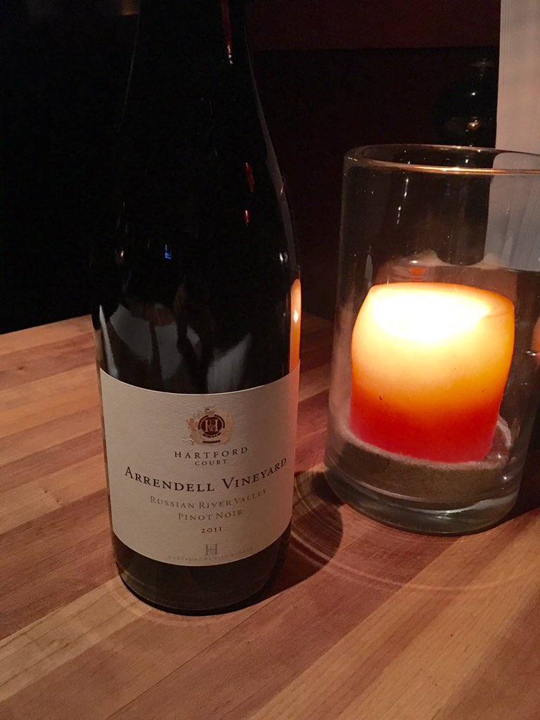 IamJeffreyBates's tweet photo. Enjoyed a great Arrendell pinot noir from @HartfordWines for my anniversary with @SbatesMrs. https://t.co/CRDZ7CgxD2