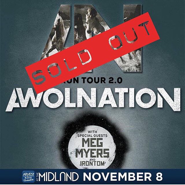 alt965kc's tweet photo. The @awolnation &amp; @megmyers show @themidland this Sunday is completely sold out. Thank you #KC! #YearOfTheBuzz https://t.co/iYvSyQo9jz