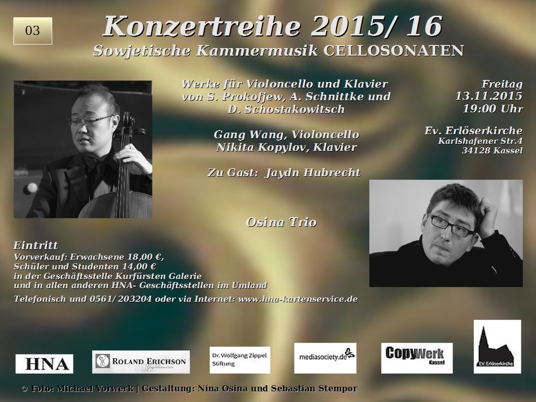 Herzlich Willkommen zum 3.Konzert der Konzertreihe "Sowjetische Kammermusik" 
facebook.com/events/1626957…
