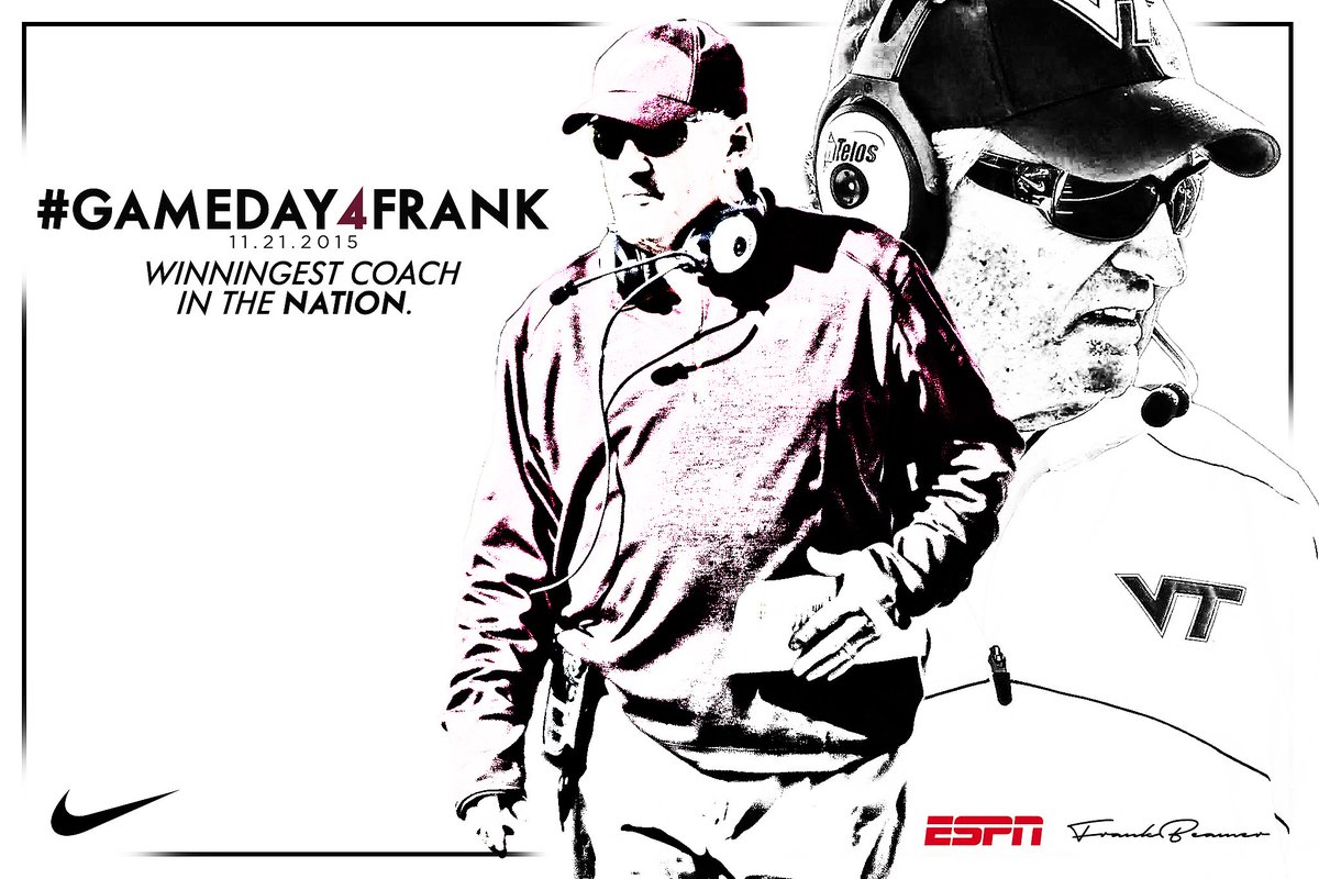 TeamCoachBuzz's tweet photo. #Hokies let's make some serious noise, RETWEET this &amp; help bring @CollegeGameDay to Blacksburg! #GameDay4Frank https://t.co/WBHLsATWuf