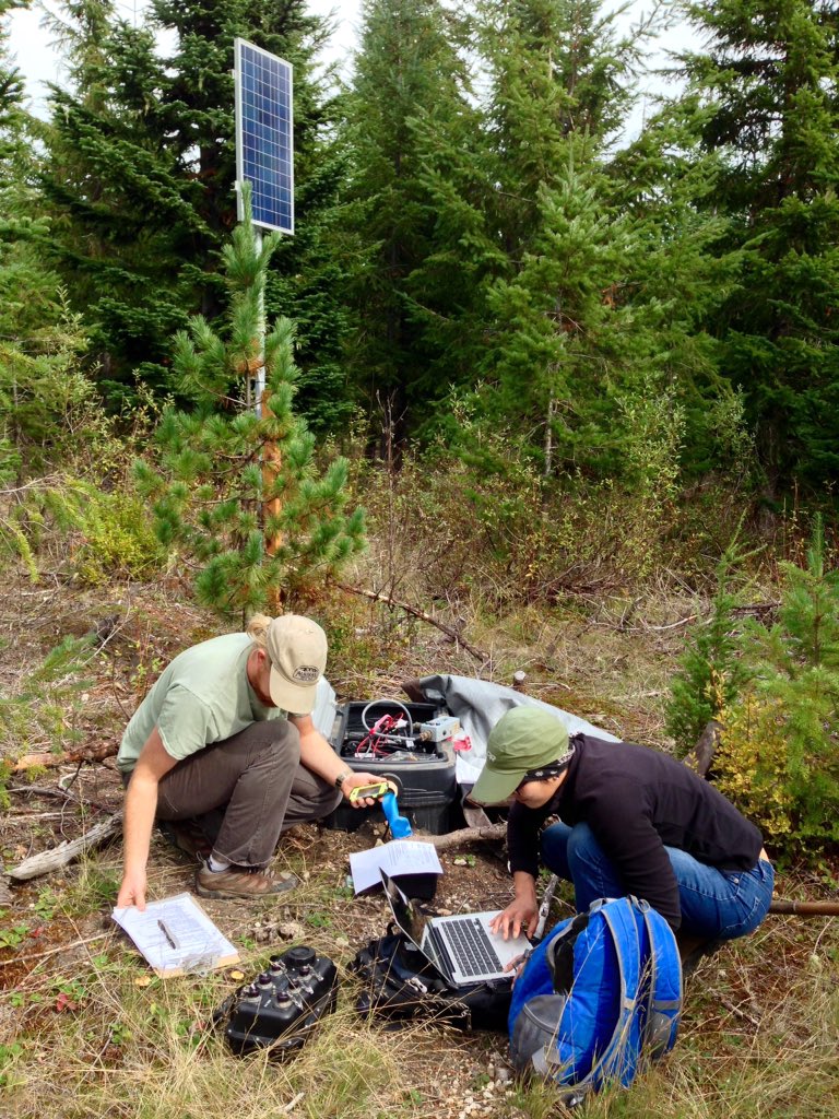 PNSN1's tweet photo. #TBT: Servicing #iMUSH stations near #MtStHelens early this fall. They are ready for winter! #FieldPhotos https://t.co/l3SGoHE7EY