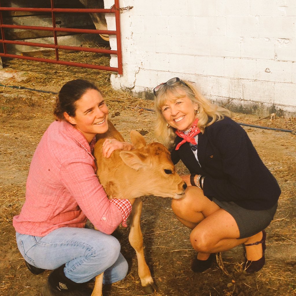 FarmerBrie's tweet photo. Diana Urban stopped by the farm to show her support The Creamery at Terra Firma Farm, via @Kickstarter https://t.co/dOhPrVfUx3