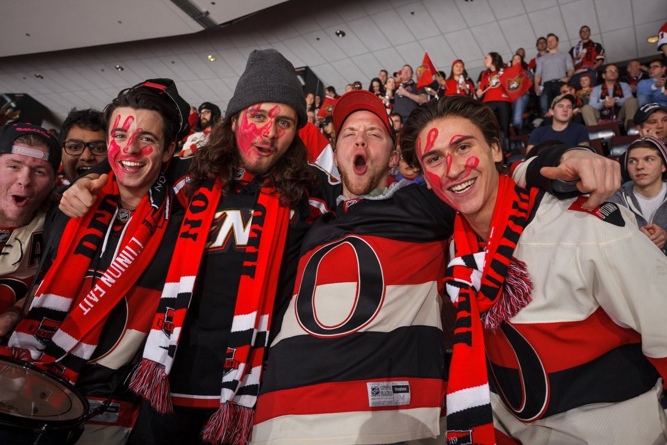 CdnTireCtr's tweet photo. The Jets are in town, but it’s the @Senators who are flying high. Doors are open, come cheer on the #Sens! https://t.co/QdleJSMvUU