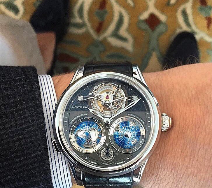 WatchFM's tweet image. Montblanc Villeret Tourbillion Cylindrique NightSky Geosphere⚡️🌍
