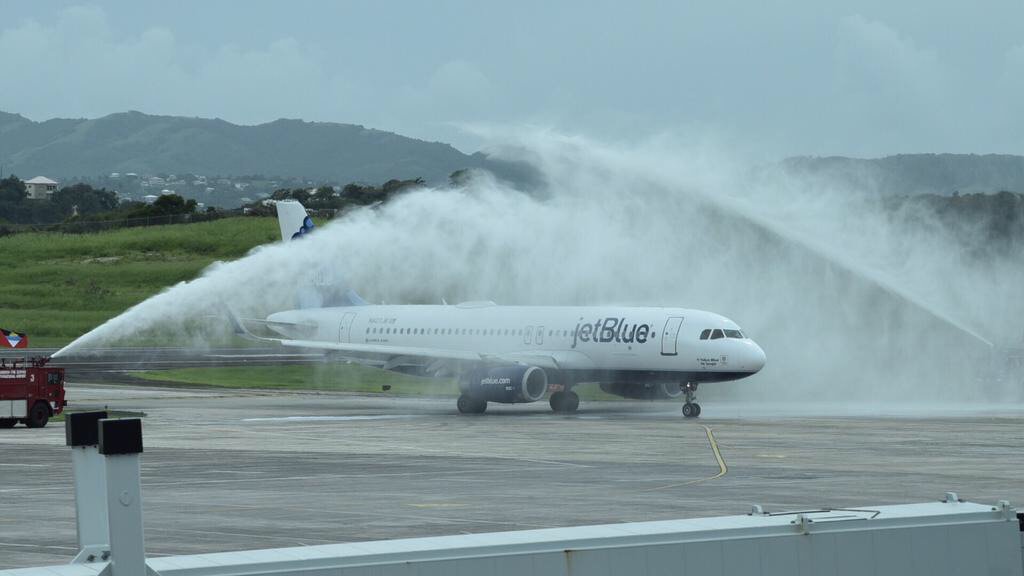 AltitudeGiselle's tweet photo. Welcome #JetBlueANU to the Family! #LoveAntiguaBarbuda #BlueCity92! ✈️ https://t.co/lHBwBR8ZCQ