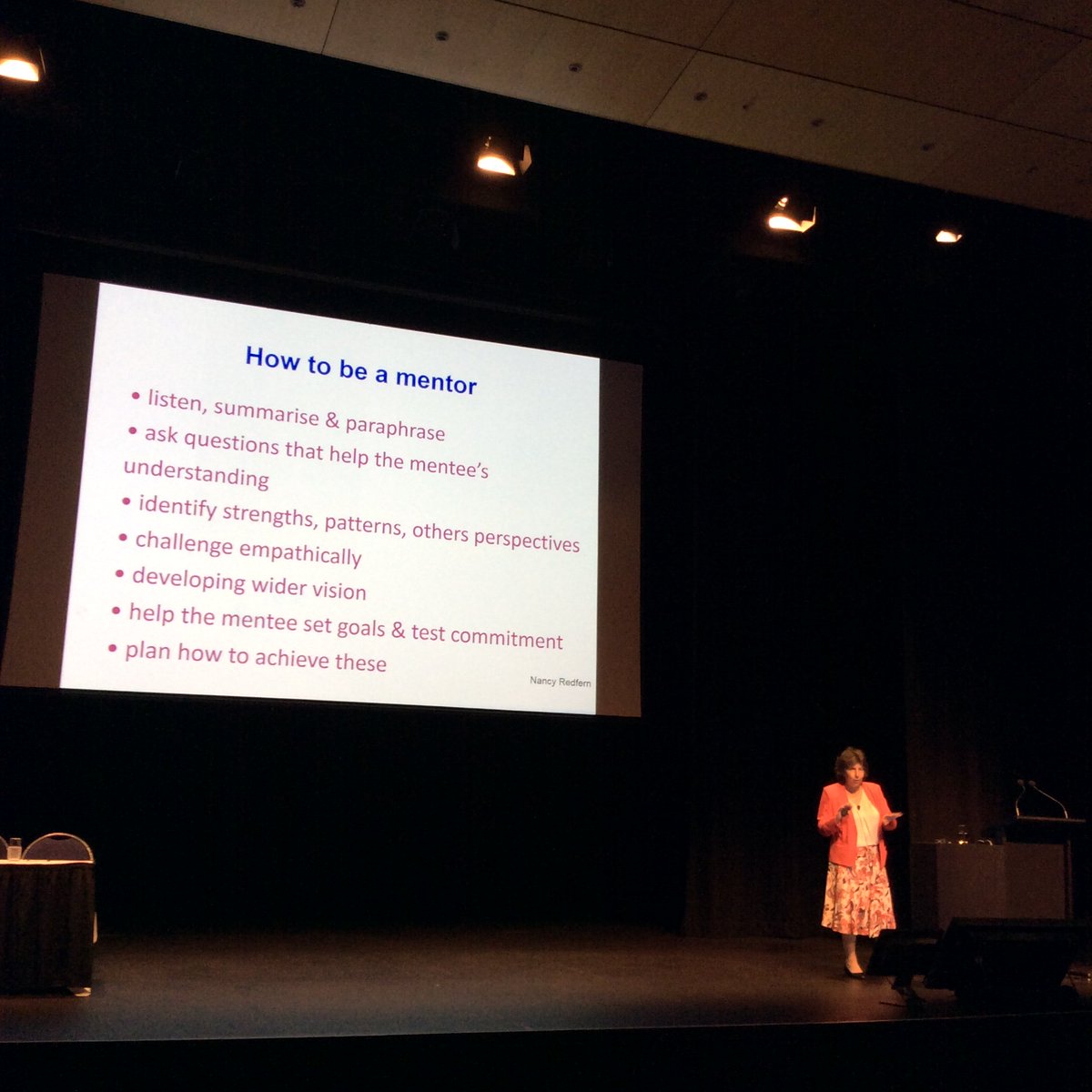 jkruger71's tweet photo. Nancy Redfern gives #NZASM idea on ‘How to be a mentor’ https://t.co/9mP0dLORAT