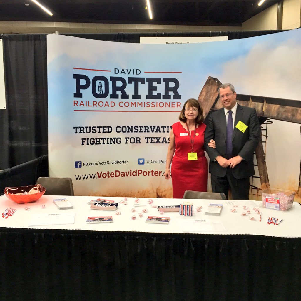 DavidPorterRRC's tweet photo. Cheryl &amp; I are excited to be in Lubbock at the @TFRW 2015 Convention. Come by and say hi! We have cookies &amp; mints! https://t.co/3z1Gkwd6ME