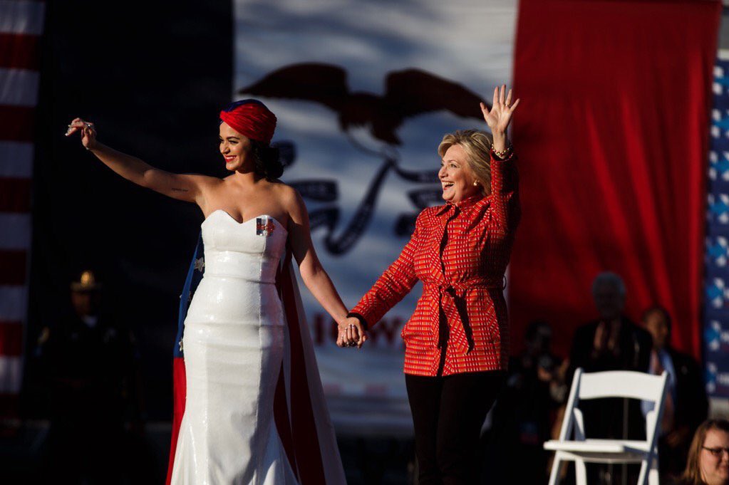 Hillary4TX's tweet photo. @katyperry believes @HillaryClinton will make America fair and equal for men and women #ImWithHer https://t.co/pLUj1vcqmX