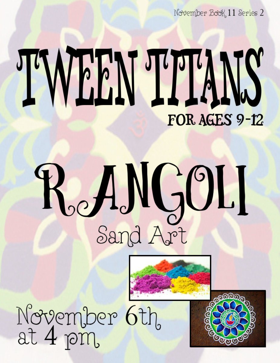 Kids ages 9-12 are invited to Tween Titans Friday afternoon at 4:00 p.m. buff.ly/1Hrwh6v
