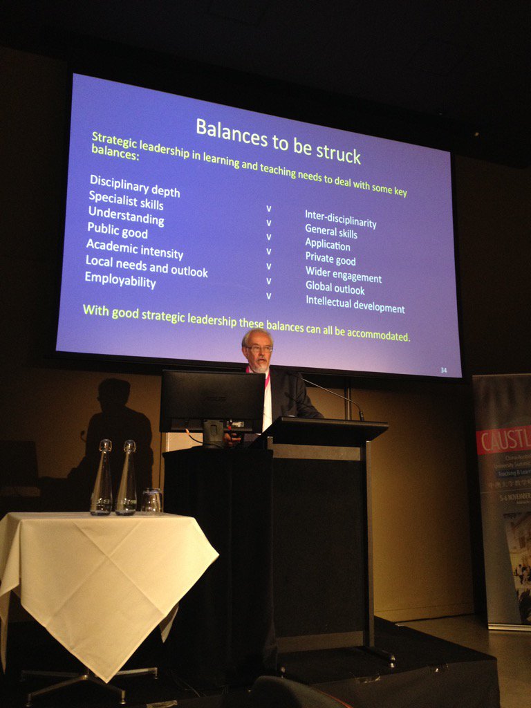 edward_mobile's tweet photo. @hergadelaide Paul White discussing some of the things leaders have to balance in higher ed https://t.co/xpBPWLO9CT