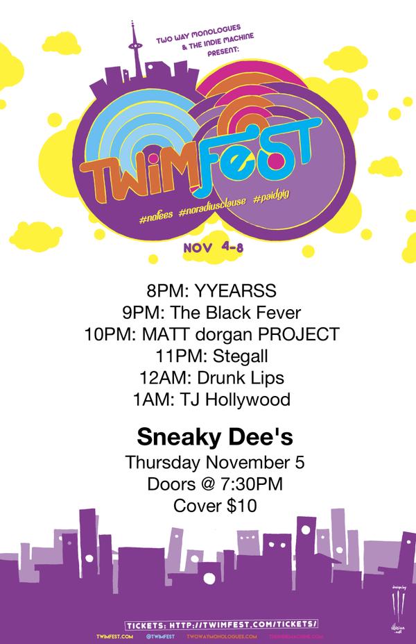 thesneakydees's tweet image. TONIGHT! @Twimfest takes over upstairs. Doors @ 7:30pm. Come see @DRUNK_LIPS, @StegallMusic, @TheBlackFever + more!
