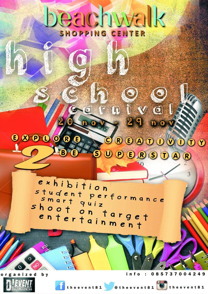 High School Carnival , 20 - 29 nov || <a href="/beachwalk_bali/">beachwalk_bali</a> ,organized by <a href="/theevent81/">Theevent81bali</a>