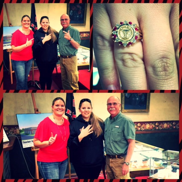 ThackerJewelry's tweet photo. Corie Cerda picked up her class ring today! Winner of our Texas Tech Ring give away at the TCU game! https://t.co/bNhoZZ7dwV
