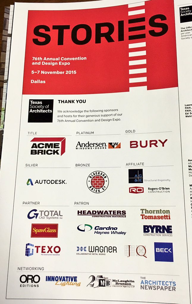 GraitecUSA's tweet image. we're part of a great group supporting this year's #TxA2015 @TXArchitect