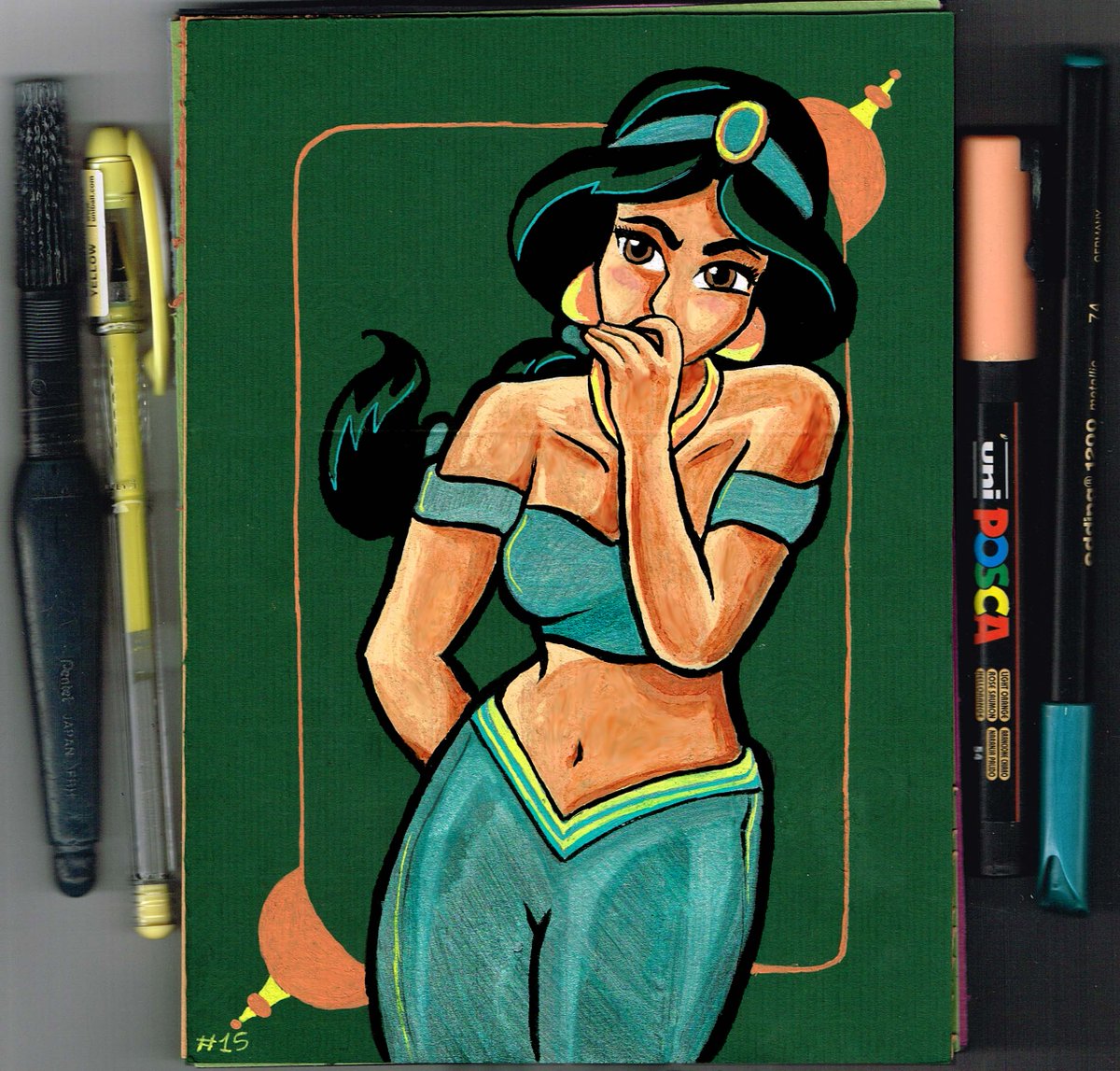 BeatrizAlbir's tweet image. Con este #Inktober tardío ya lo dejo. Una Jasmine buena, para @drawjam #inktober2015 #Inktoberfest