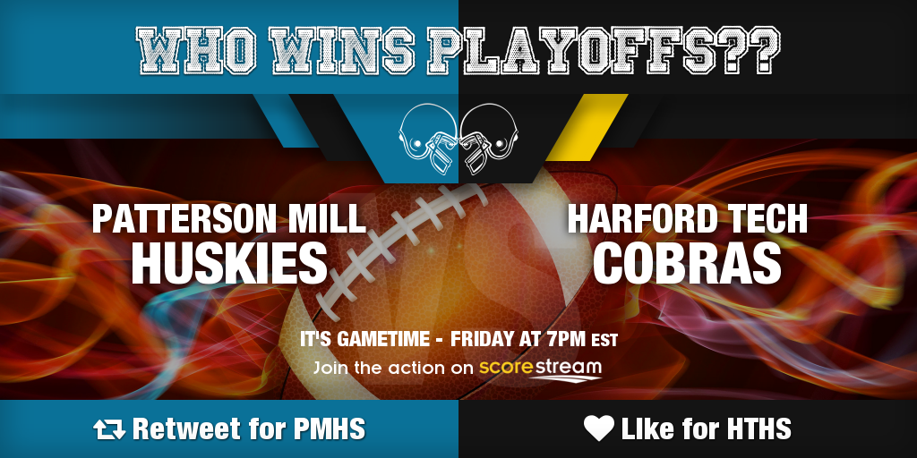 ScoreStreamNE's tweet photo. Who wins??
Retweet for Patterson Mill (@Pmillfball)
Like for Harford Tech
Get the app 🏈 https://t.co/XM7UbN0V5T https://t.co/7KXTyv3LL8