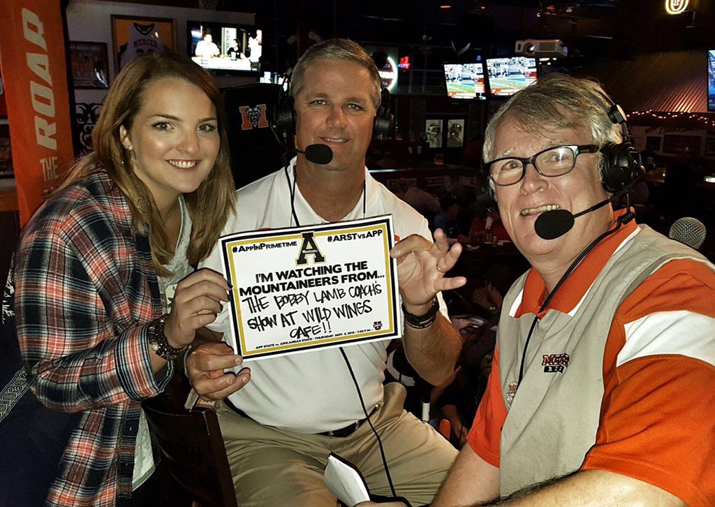 bobby_lamb's tweet photo. Watching App State from The Bobby Lamb Coach's Show at Wild Wings Cafe #ComeToFTC #ARSTvsAPP #AppInPrimetime https://t.co/wzL1FnAY8W