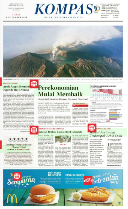 hariankompas's tweet photo. Foto hal 1 Kompas hari ini terkait erupsi Gunung Rinjani melalui kerucut anakan Gunung Barujari https://t.co/WaQPlDBugY
