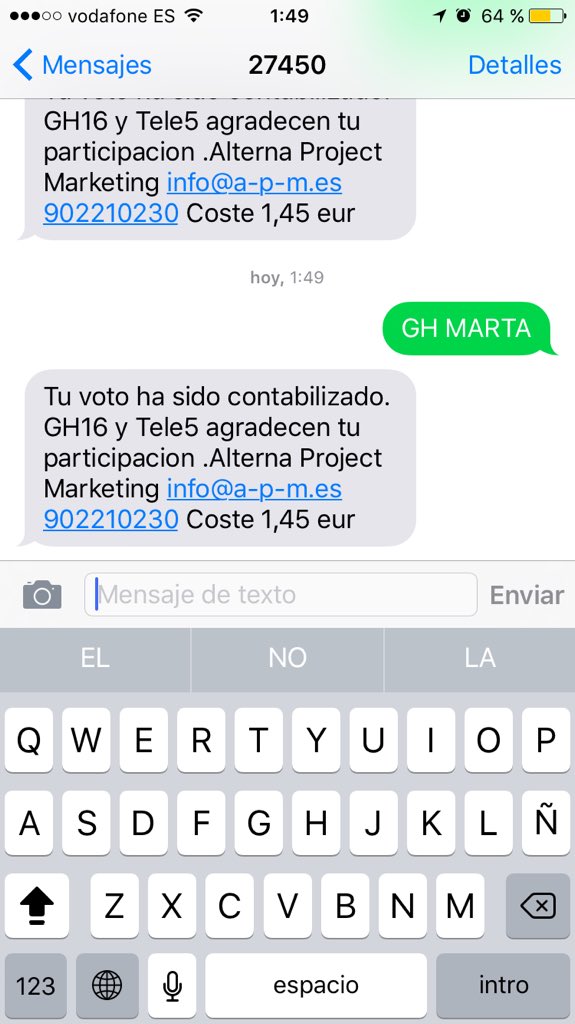 mireiacanalda_'s tweet photo. Que ganas tenía!!!!! #Gala9GH16 POR FIN!!!!! Quedan muchas semanas pero ésta, por favor y nuestra salud, fuera MARTA https://t.co/uyZ6A4BFiq