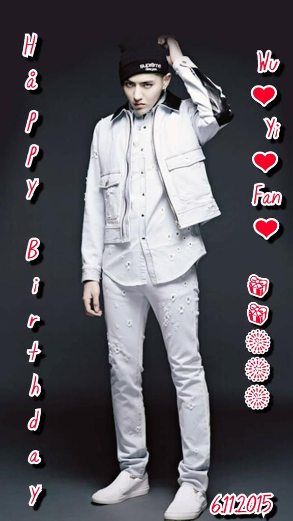   Happy birthday to you    Happy birthday to you    Happy birthday Mr.Kris Wu    Happy birthday to you          