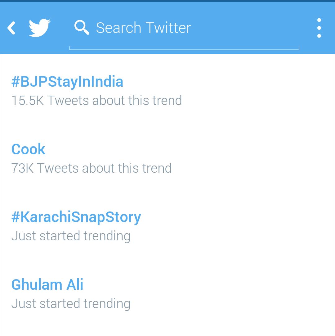St_Hill's tweet photo. India's top trending topic and Pakistan's top trending topic https://t.co/SQahy9XJ9I