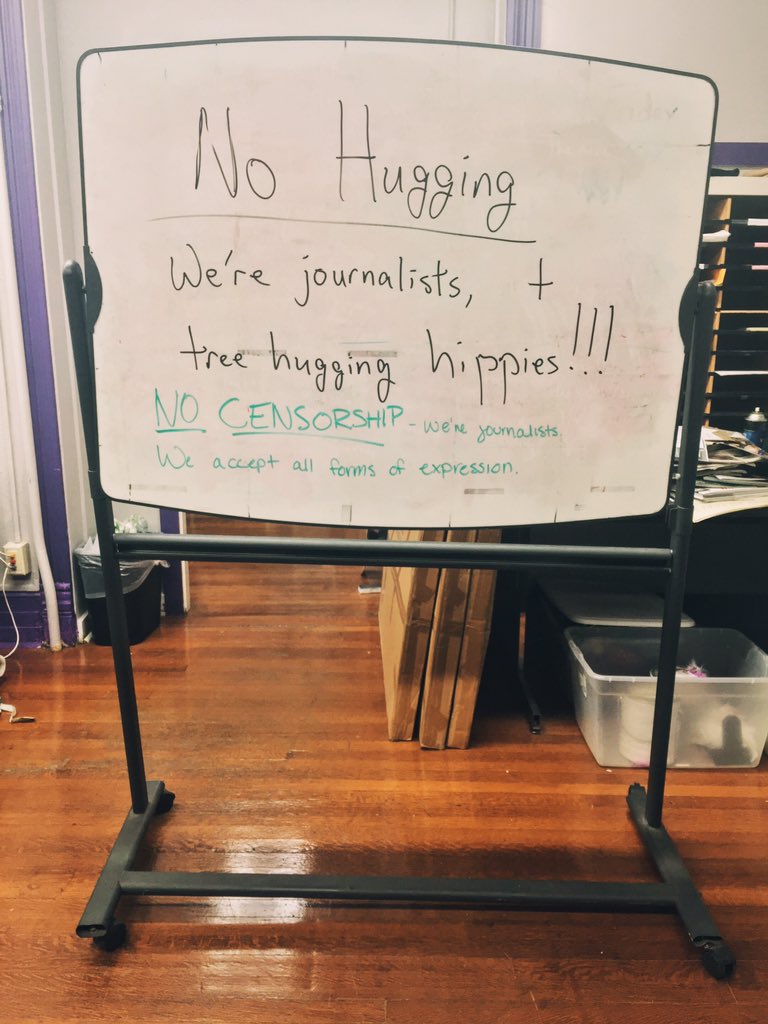 erinbpoppe's tweet image. @smrtgrls My response to our college newsroom's new rule #journalistscare