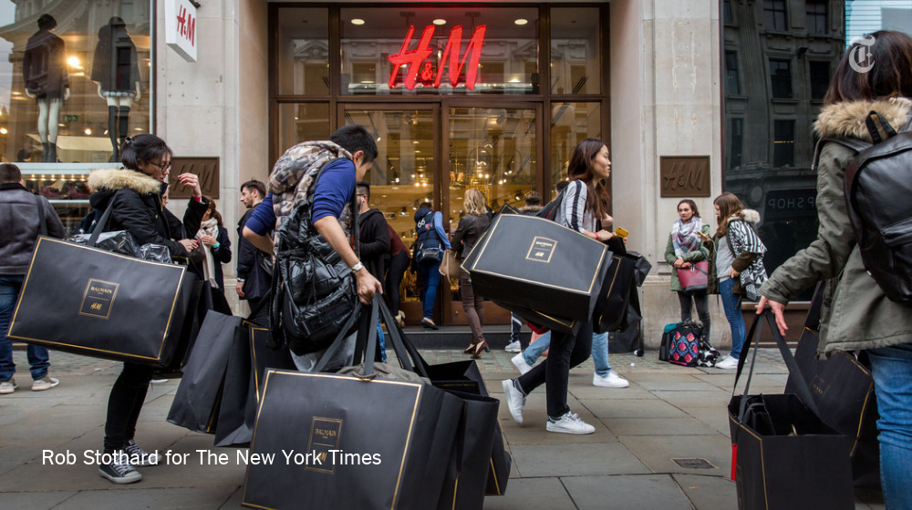 nytimes's tweet photo. Balmain x H&amp;M collection release creates chaos in London
https://t.co/w1ASI9E3K3 https://t.co/ZFFv6wuRsa