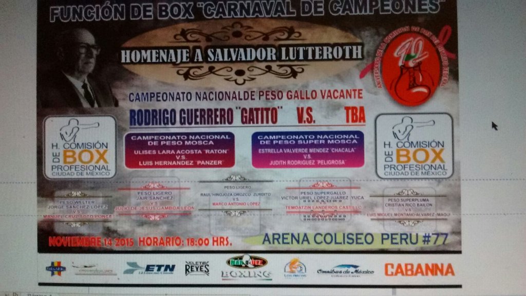 e_emilioga's tweet photo. Función "Carnaval de Campeones" el sábado 14 de Noviembre en Arena Coliseo bajo promoción de Márquez Boxing Protions https://t.co/BEp05xhSpQ