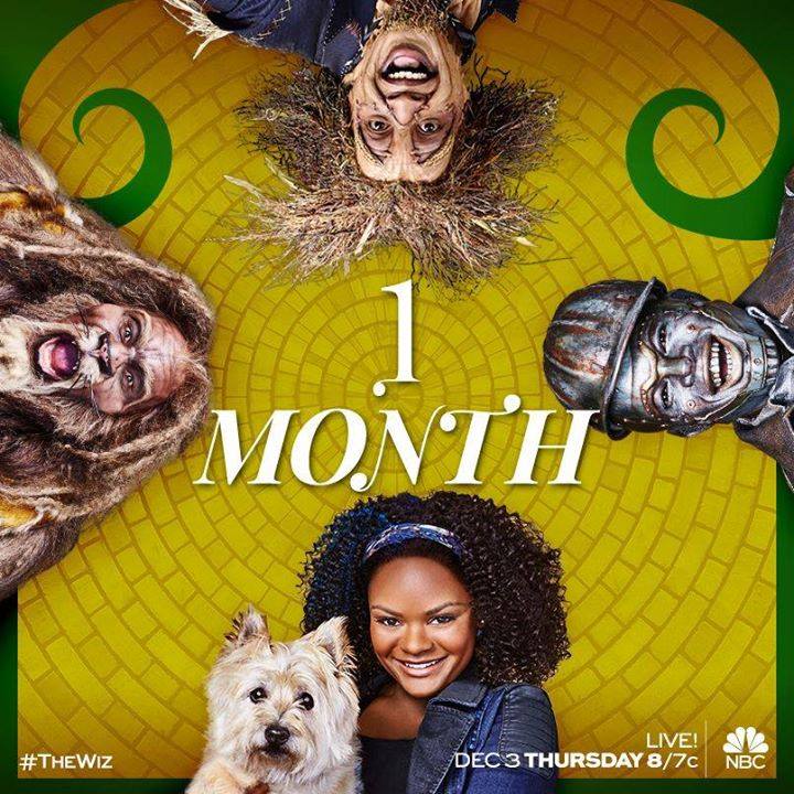 Less then one month to go! So Proud to be apart of THE WIZ LIVE! on NBC. Watch us on December 3rd #wizlive