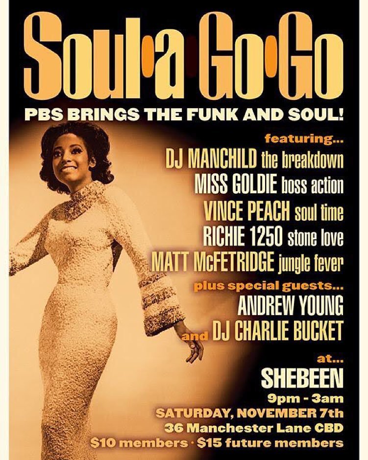 MELBOURNE // @pbsfm's #soulagogo is on again at @shebeenbar tomorrow night! Come down for a boogie with us. 💃🏻