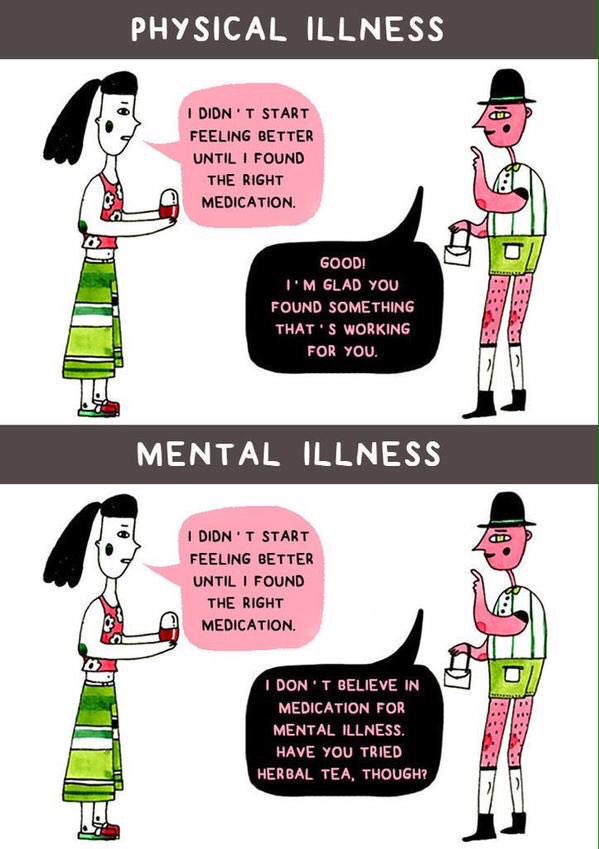Spreading_L0ve's tweet image. physical illness vs. mental illness