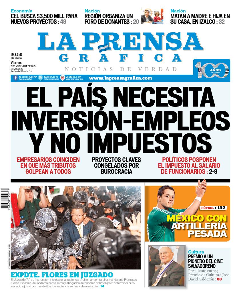 LLainez_ES's tweet photo. La #PortadaLPG: El país necesita inversión y no impuestos / Flores enfrenta audiencia https://t.co/HykVebGa0r