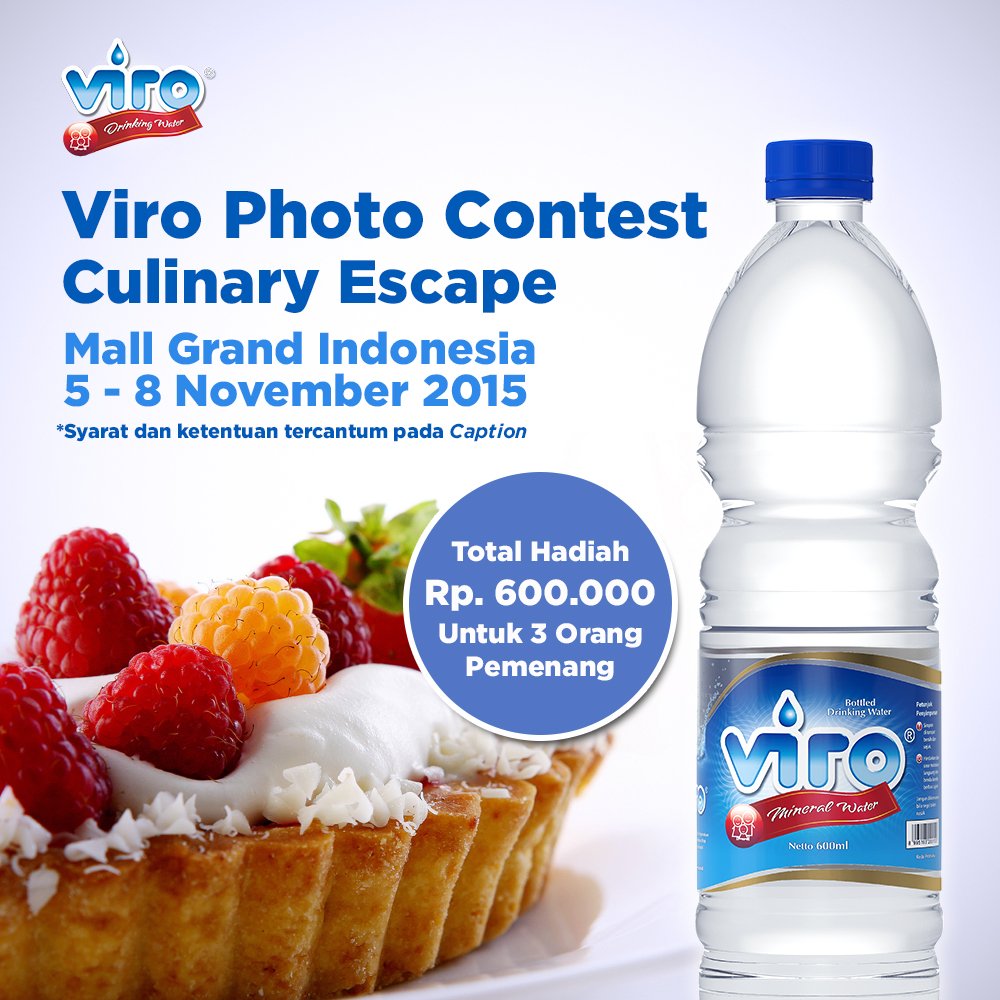 virowater's tweet photo. Buat ikutan #ViroCulinaryEscape gampang ko :D https://t.co/NfOJ9w6iSs