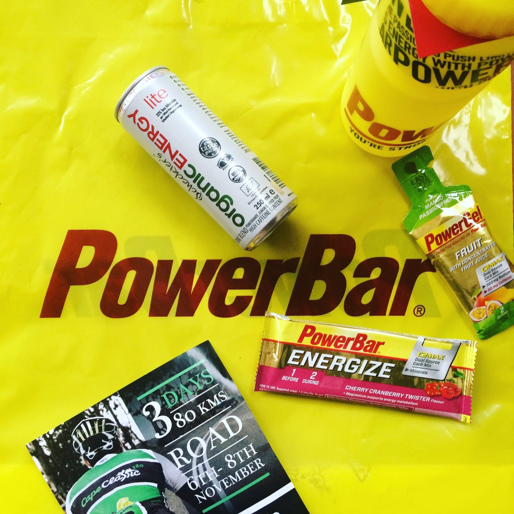 CapeClassic380's tweet photo. Awesome goodie bags provided by @PowerBarSA @ScheckterEnergy #capeclassic https://t.co/Zi2i5y7YGn