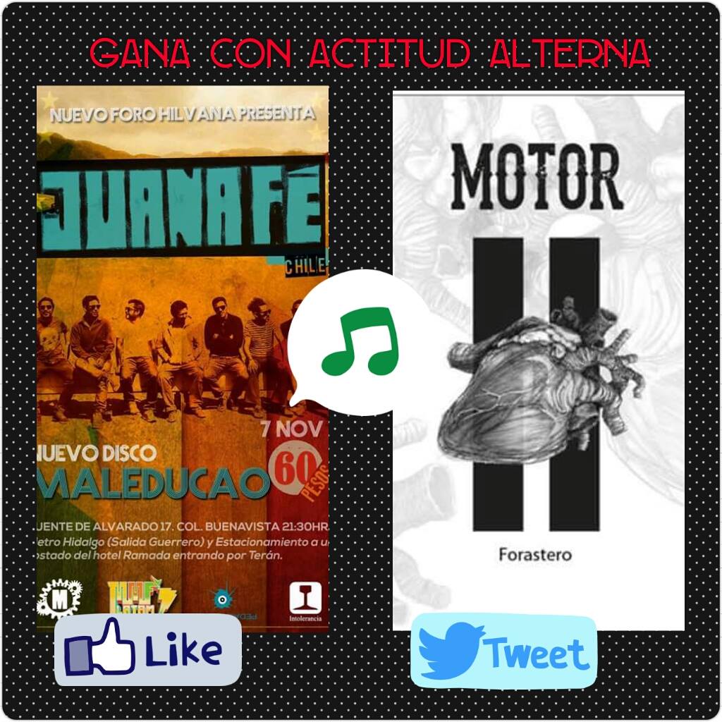 ActitudAlterna's tweet image. RT y fav! pasa a nuestro Facebook para ganar pases dobles para @motormx y @Juanafe @NotYetEntertain #MotorII